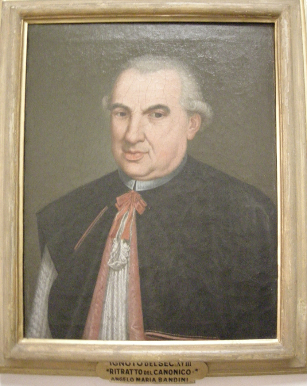 Ritratto di Angelo Maria Bandini, XVIII secolo.